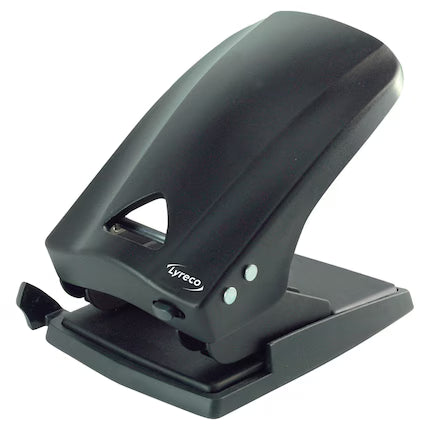 Lyreco Heavy Duty 2 Hole Punch Black - 70 Sheet Capacity