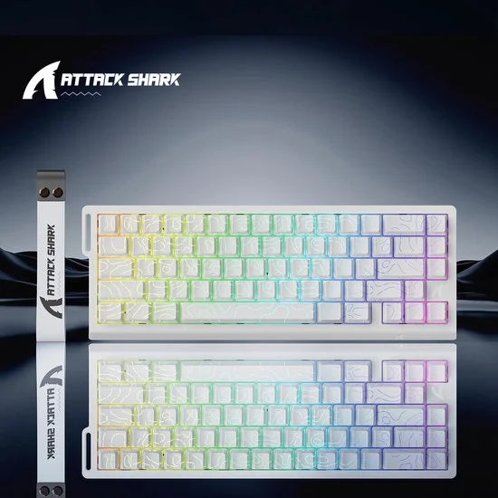 X68HE - Magnetic Switch Wired Gaming Toetsenbord - RGB - Side Printed PBT Keycaps - Decorative Lanyard - 8Khz - 0.01mmRT - 0.125ms - White Contour Line
