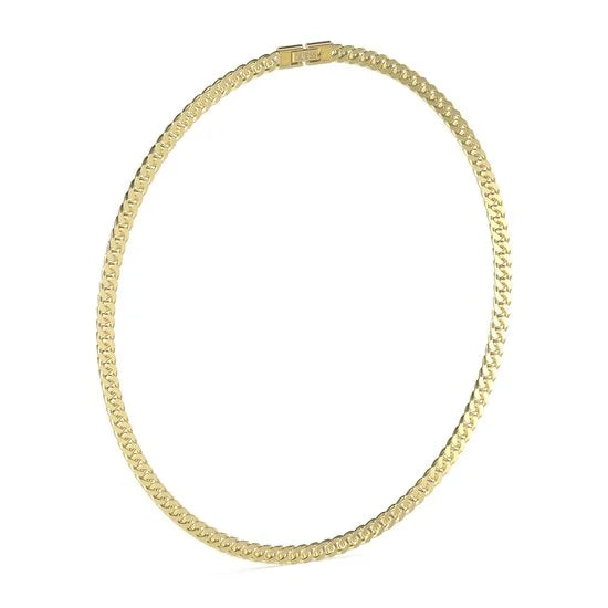 Heren Guess heren stalen goldplated collier LINK CITY - Ketting - Staal - Goudkleurig - 54 cm