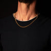 Heren Guess heren stalen goldplated collier LINK CITY - Ketting - Staal - Goudkleurig - 54 cm