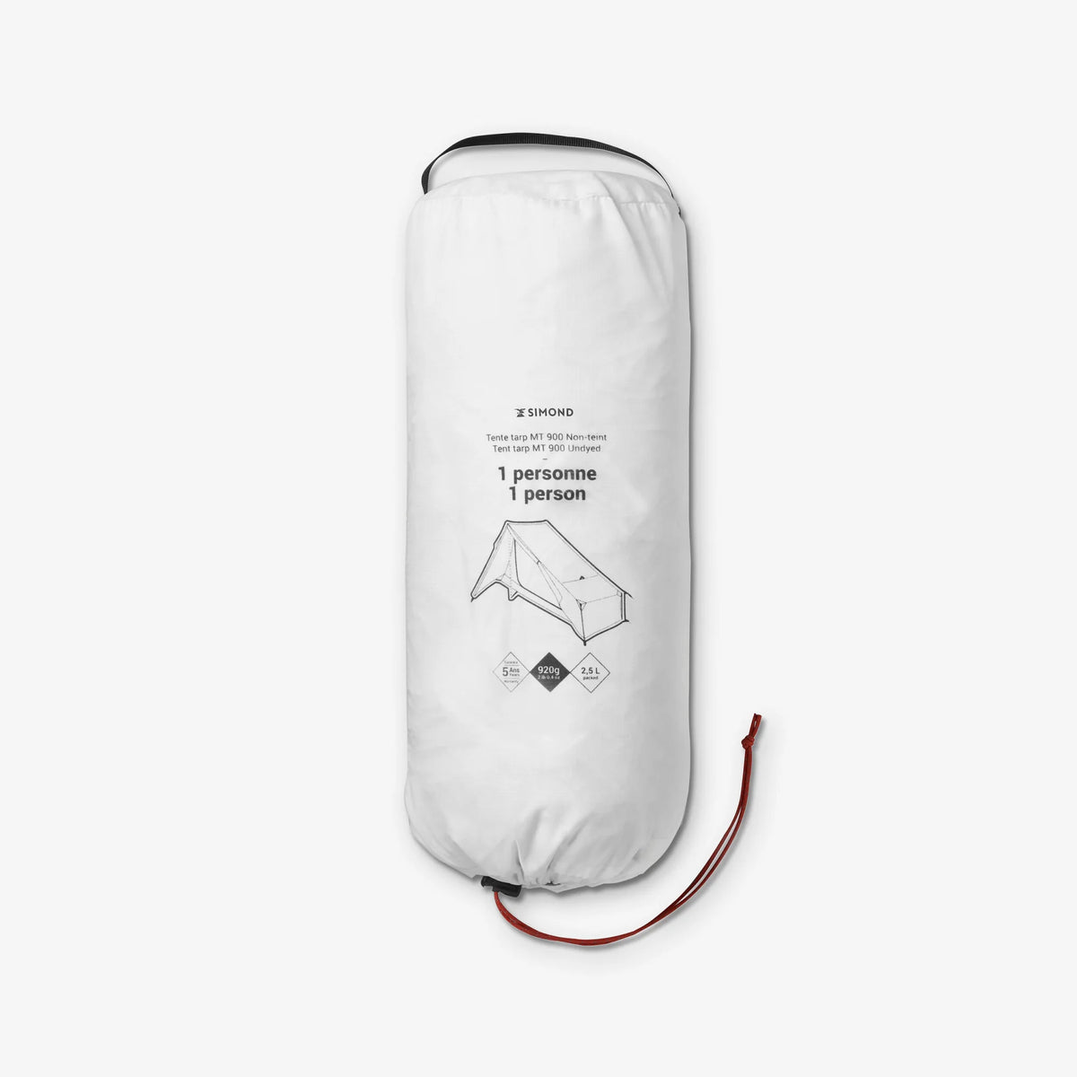 Lichte en compacte tent-tarp MT900 1 persoon minimal editions