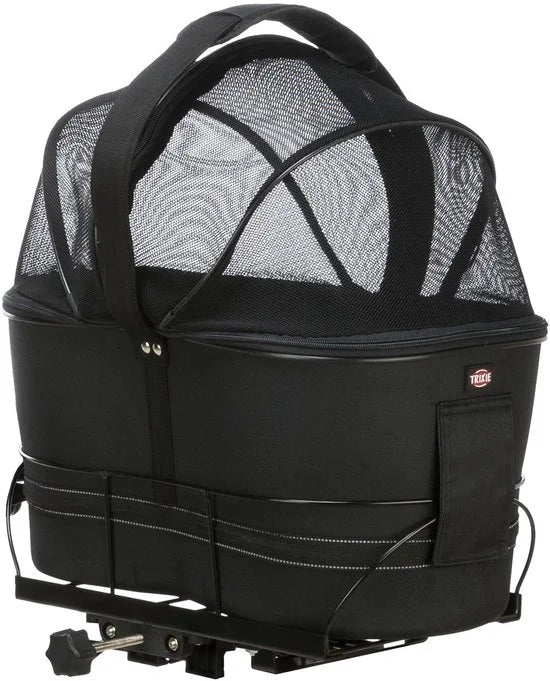 EVA Fietsmand Achterop - Zwart - Met Kussen en Kap - 48X29X42 cm