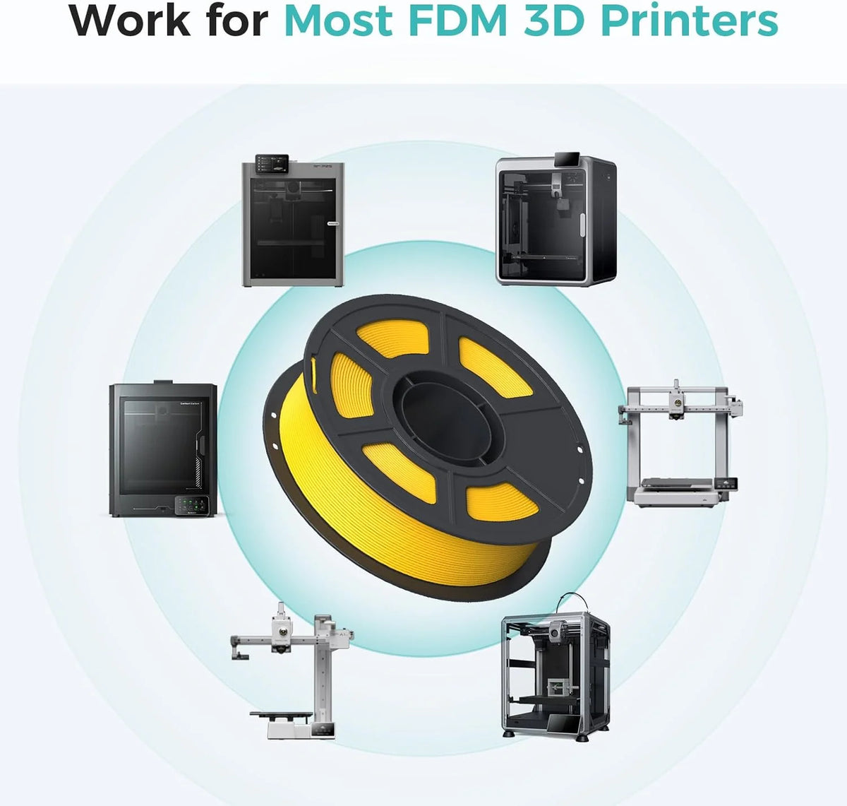 ASA Filament 1.75mm 1KG, Geel ASA Filamenten
