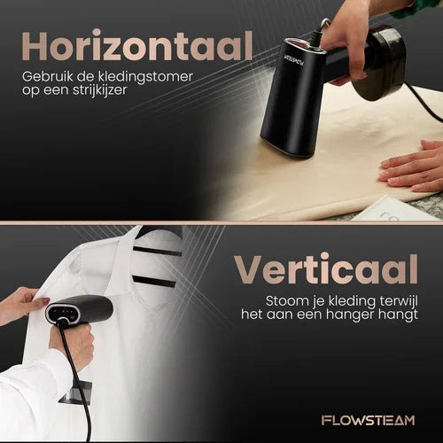 Luxe Kledingstomer - Handstomer - Stoomapparaat Kleding - Matte Black Edition