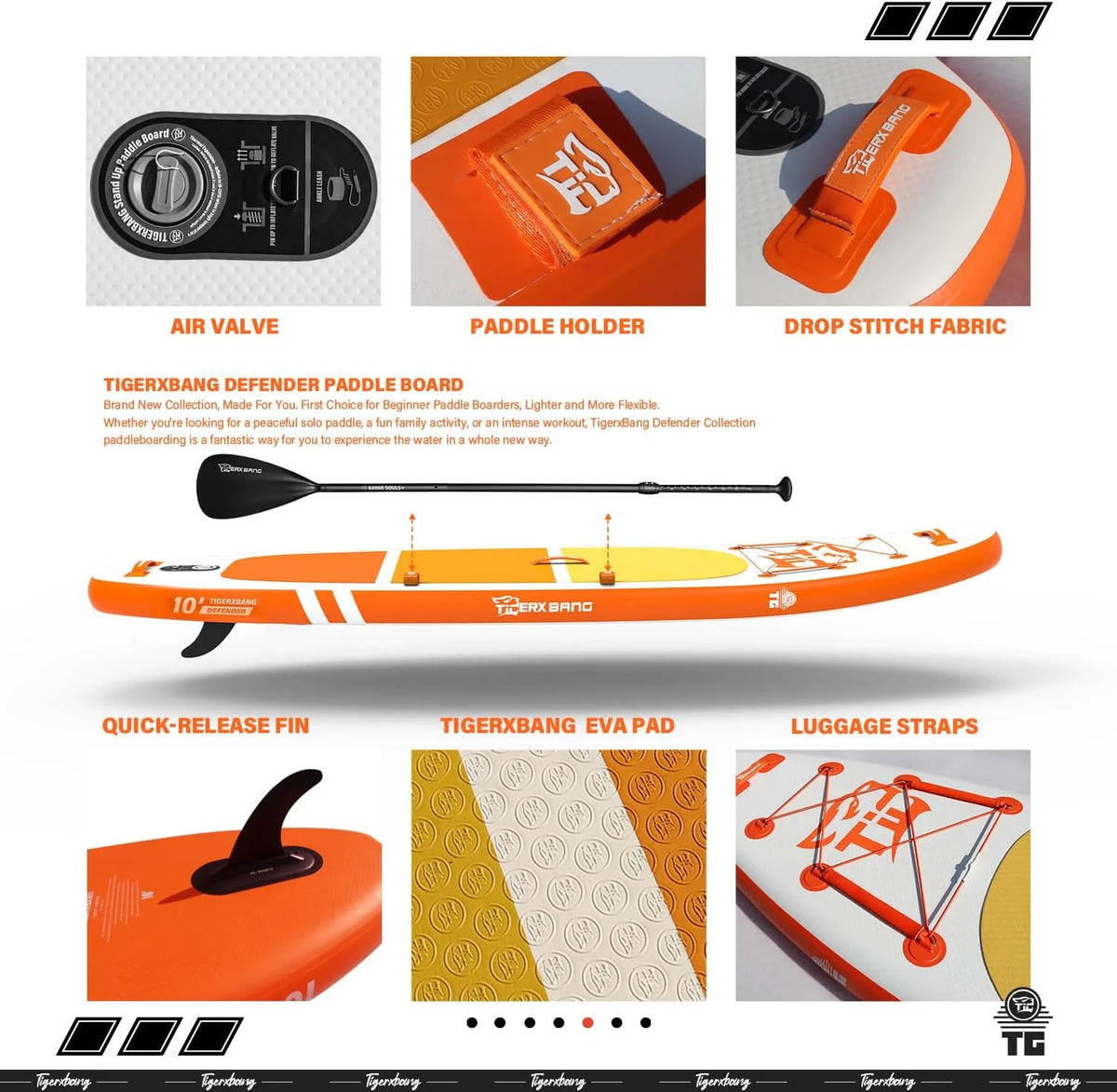 Opblaasbare stand-up paddleboards 305 x 76 x 15