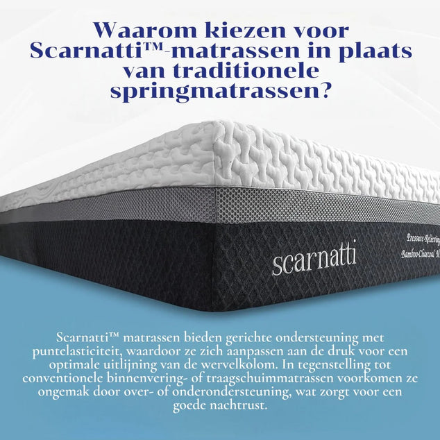 Koudschuim matras 90x200 cm - Memory Foam - Extra Comfort 27 cm met Bamboe Tijk