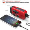 Rode Noodradio - Noodradio Opwindbaar - Noodradio op zonne-energie - fm noodradio - Dynamo Radio - radio - fm radio - powerbank noodradio - radio met zaklamp