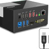 USB 3.0/C laptop-dockingstation voor notebooks met dubbele video-uitgang (HDMI en DVI/HDMI/VGA)