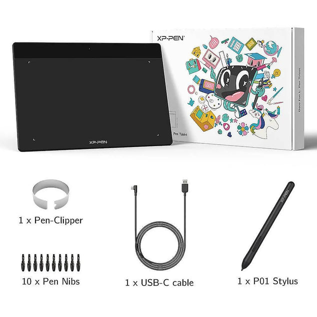 deco fun l 10x6 inch graphics tablet tekenblok met 8192 digitale pen ondersteuning chrome android blauw