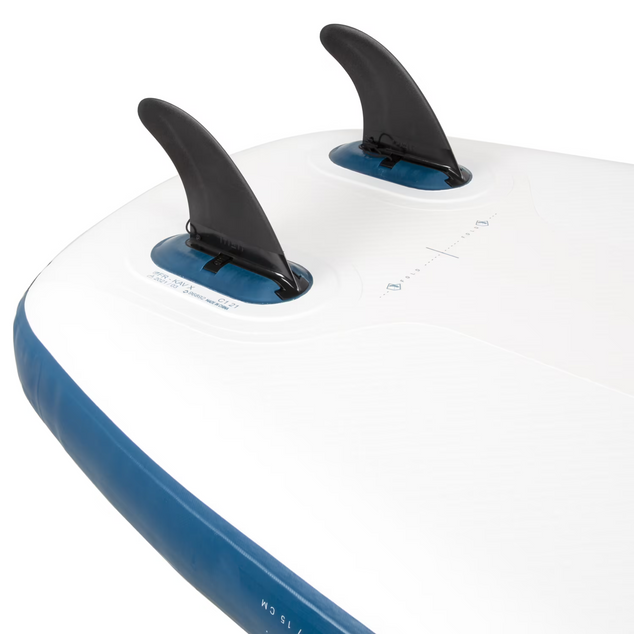 Ultra-compact and stable 10-foot (max. 130-kg) SUP white and blue