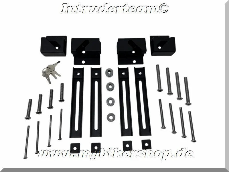 Quick release system for saddlebags Locked on support kits