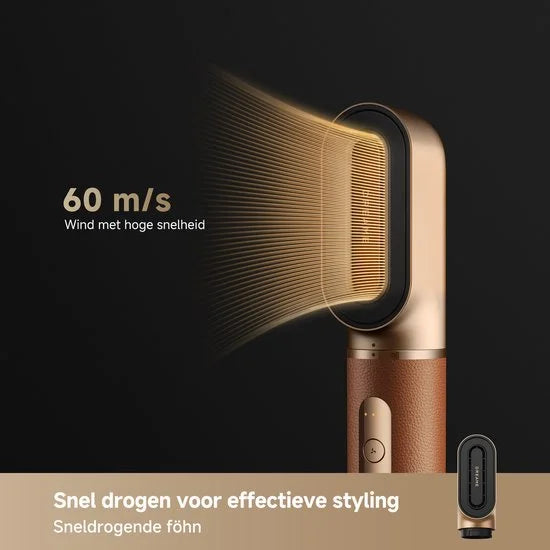 Airstyle Pro - Goud - Krachtige Föhn - 7 Opzetstukken voor verschillende Haarstijlen - moeiteloze styling - 2026 New version