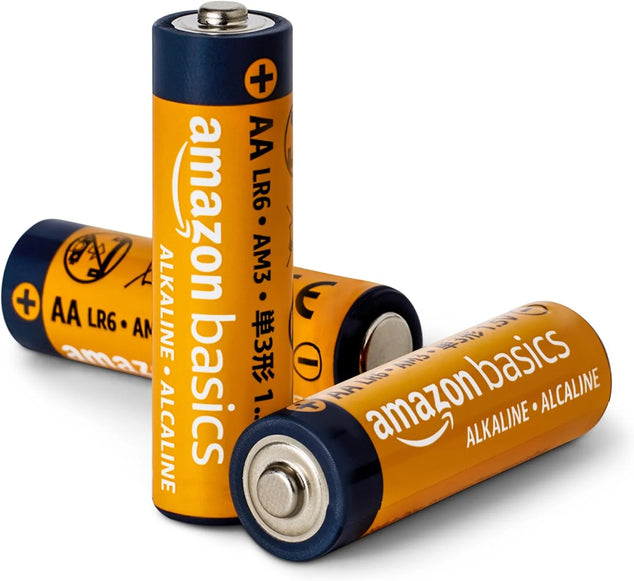 Basics 96 Pack AA High-Performance Alkaline Batteries, 10-Year Shelflife