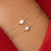Hart Armband 14 Karaat Massief Goud