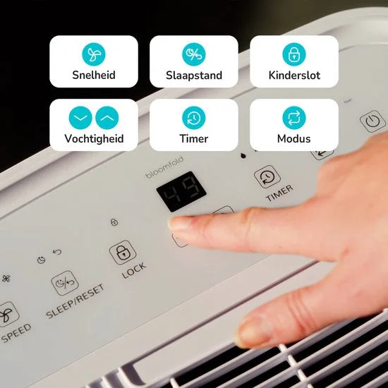 Luchtontvochtiger - 25L per Dag - Incl. Was-droog Functie - Geschikt voor Woonkamer, Slaapkamer, Kelder & Badkamer - Dehumidifier - Wit