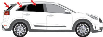 Kia NIRO 2016-2021 UV raam bescherming