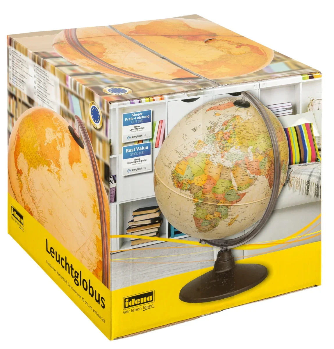 Lichtgevende wereldbol 30cm