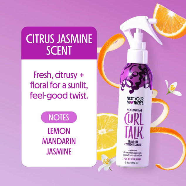 Curl Talk Leave-In Conditioner - 6 fl oz: Paraben-Free, Sulfate-Free, Citrus and Jasmine Scent, Liquid