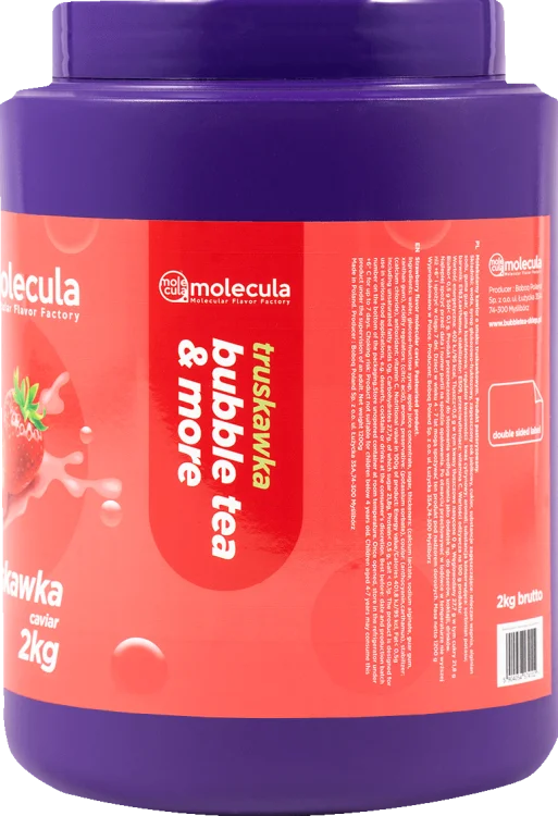 BALLEN voor BUBBLE TEA - AARDBEI - 2kg - MOLECULAIRE KAVIAAR - POPPING BOBA