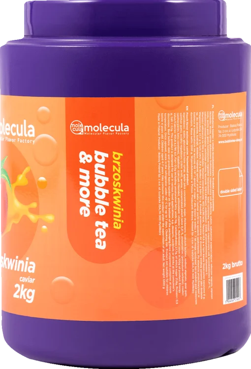 BALLEN voor BUBBLE TEA - PERZIK - 2kg - MOLECULAIRE KAVIAAR - POPPING BOBA