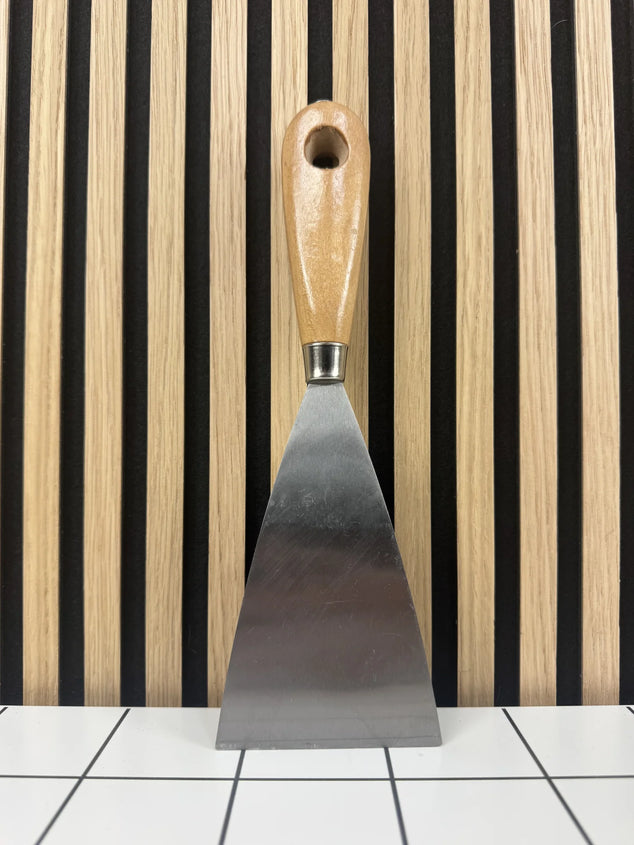 Professioneel Plamuurmes met Houten Heft – 80 mm
