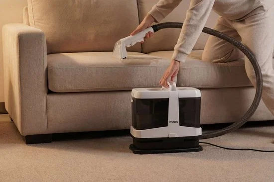 Elektrische Vlekkenreiniger - 600W - Met zelfreinigende functie - 16kPa zuigkracht - Wit en Zwart