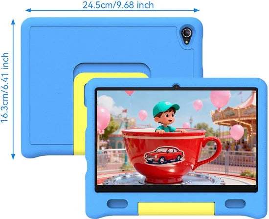 Android 15 kindertablet - 10.1 inch - 20(3+17)GB RAM/128GB ROM– 5000mAh - Blauw