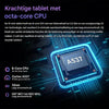 Android 16 Tablet - 10.1 inch - 30(6+24)GB RAM/128GB ROM - Gemini AI - Wifi 6 - Met Toetsenbord, Muis, Oordopjes & Bescherming – Zwart