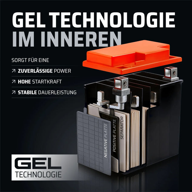 Batterij 12V 12Ah GEL GB12A-A Motorfiets vergelijkbaar YB12A-A YB12A-B 51211 CB12A-A