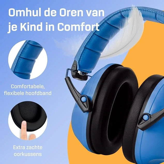 Geluidsbescherming voor Kinderen - Comfortabele Opvouwbare Gehoorbescherming - Inklapbaar en Verstelbare Hoofdband - Oorbeschermers voor Kinderen Meisjes Jongens