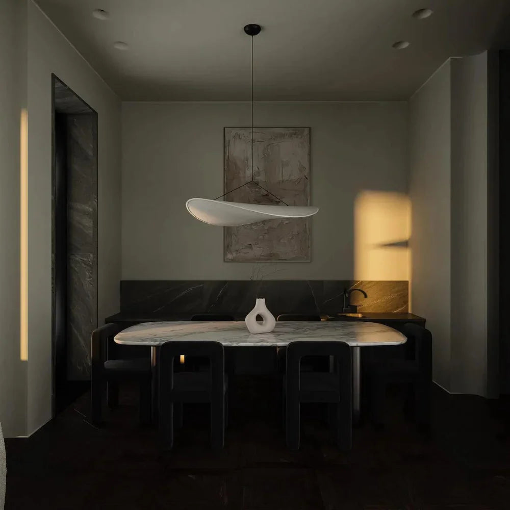 60cm Japandi-hanglamp – 1st - Natuurlijk zijde, boho-design voor de woonkamer, eetkamer of slaapkamer