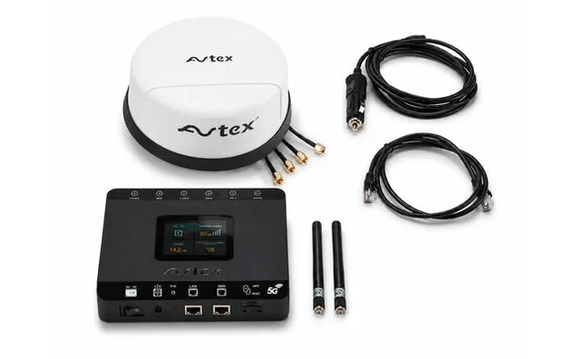 AMR105X 5G Wi-Fi 6 dual-SIM-router met 5G-antenne voor 12/24 V, antennekleur: wit