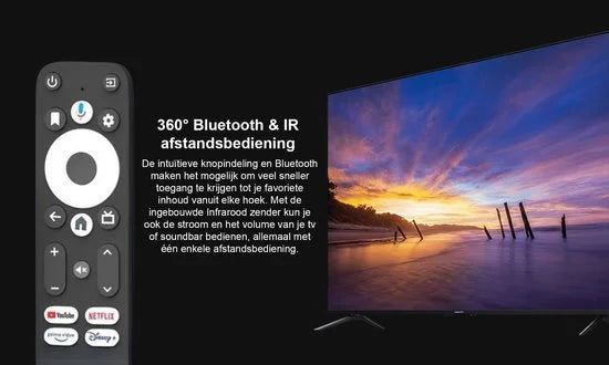 Android TV Box GD2 – Chromecast Google TV – Google Gecertificeerd Media Streamer – Netflix, Disney+, Videoland en meer – 4K HDR - 2GBR, 32GB Opslag