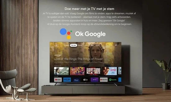 Android TV Box GD2 – Chromecast Google TV – Google Gecertificeerd Media Streamer – Netflix, Disney+, Videoland en meer – 4K HDR - 2GBR, 32GB Opslag