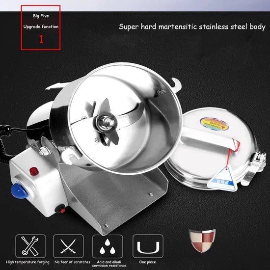 Elektrische Graanmolen - Kruidenmolen - Moutmolen - Specerijenmolen - Spice Grinder - Kruidenmolen Elektrisch - 800G - 2500W/220V - RVS