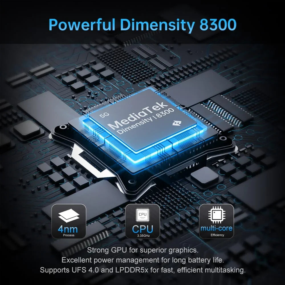 4   Pro   5G   robuuste smartphone   - 512GB - 720P-projectortelefoon, Dimensity   8300   op vlaggenschipniveau,   3K AMOLED,   11600mAh   + 120W