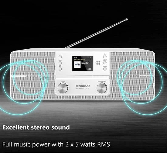 DIGITRADIO 371 CD IR Tafelradio met internetradio Internet, DAB+, FM AUX, Bluetooth, CD, DAB+, Internetradio, FM, USB, WiFi Accu laadfunctie, Incl.