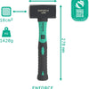 Hamer 1250 g met 2K glasvezel handvat uit de Enforce-serie - Hamerkop gesmeed en inductief gehard I 80546