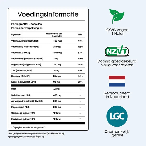 T1 Voeding prestatie supplement pillen 90 capsules
