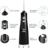 Waterflosser Draadloos zwart 310ml 4 standen