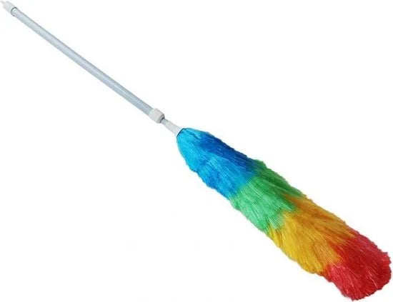 Plumeau regenboog met telescoopsteel 114 cm