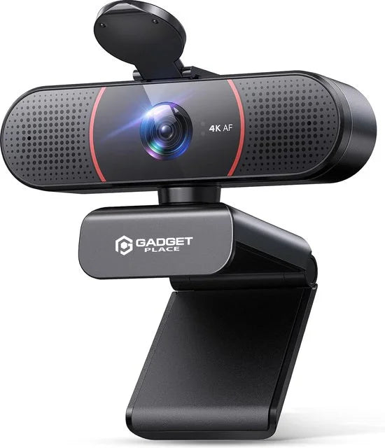 4K Ultra HD Pro Webcam met Ruisvrije Microfoon - Incl. Webcam Cover en USB Adapter - Voor Laptop en PC - Windows en Mac