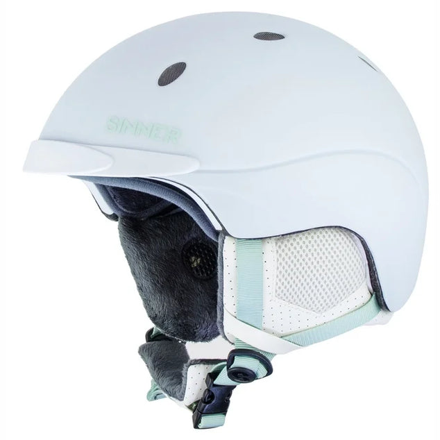 Titan Unisex Skihelm - Wit/Turquoise - Maat XS/54 cm