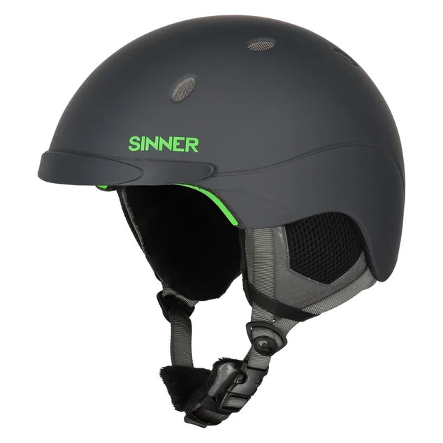 Titan Unisex Skihelm - Grijs/Neongroen - Maat S/56 cm