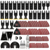 SHALL 102pcs Oscillating Multitool Blades  Oscillating Saw Blades  Quick Release Multitool Blades Kit  Tool Blades Accessories Kits with Storage Case for Wood Plastic Metal Nails Bolts