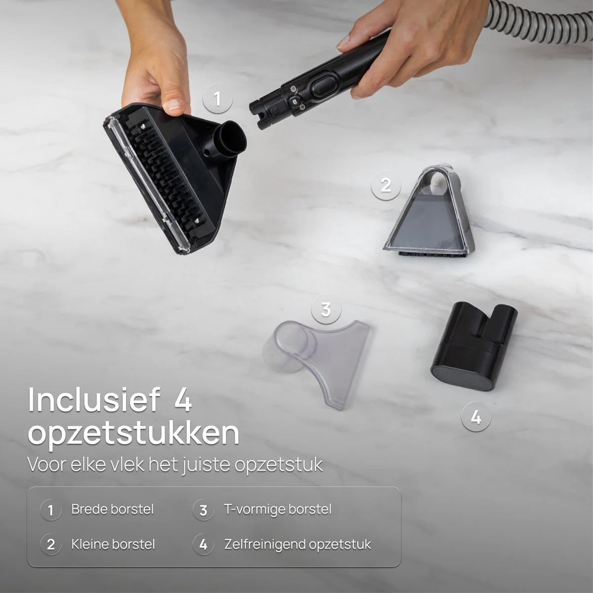 Skrub Tapijtreiniger 1300W – Verwarmbaar tot 60°C – Compacte Vlekkenreiniger – Bank reiniger – Meubel- & Zetelreiniger