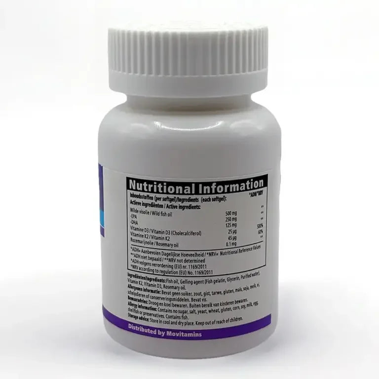 Movitamins Omega 3 K2&D3 - 60 Softgels