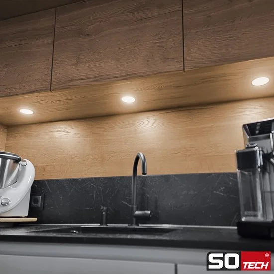 L&S LED-inbouwlamp CHIP 68 Emotion 12 V roestvrijstaallook kastlamp