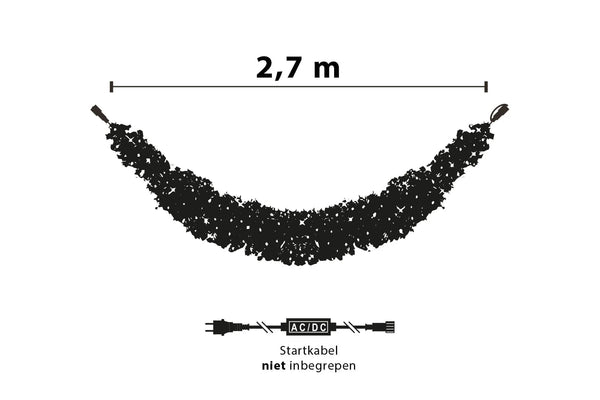 Swag guirlande met verlichting · Ø 45 cm · Klassiek warm wit · Koppelbaar · 200 lampjes · IP67