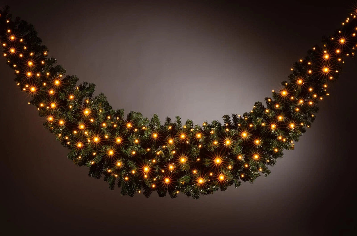 Swag guirlande met verlichting · Ø 45 cm · Klassiek warm wit · Koppelbaar · 200 lampjes · IP67